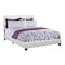 Monarch Specialties Bed, Queen Size, Platform, Bedroom, Frame, Upholstered, Pu Leather Look, Wood Legs, White I 5911Q - alternate 1